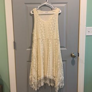 Ivory Crocheted Maurices Dress Size 1